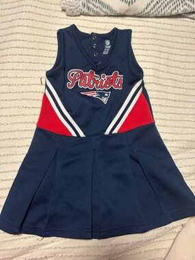 NFL Patriots Navy and Red Girls Cheer Dress